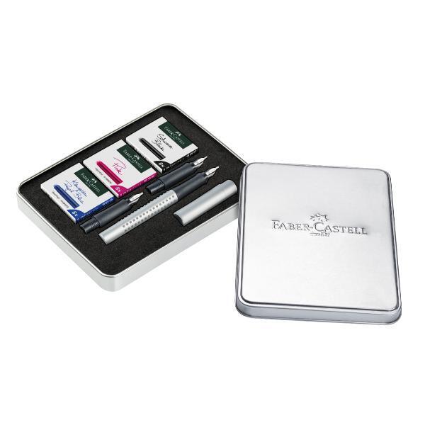 SET GRIP SILVER CALLIGRAPHY FABER CASTELL