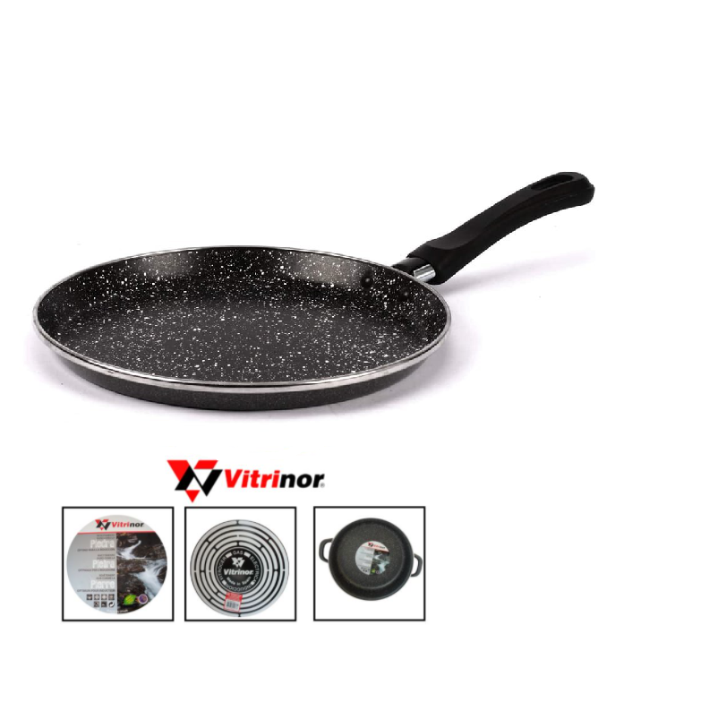 Crepiera K2 Vitrinor cm 24 Crepes Antiaderente Induzione Piastra Padella Crepe