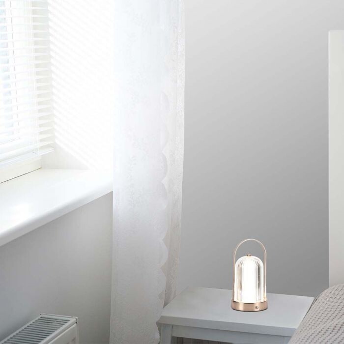 V-TAC VT-1057 Lampada LED da Tavolo 1W cct 3in1 colore bronzo antico ricaricabil