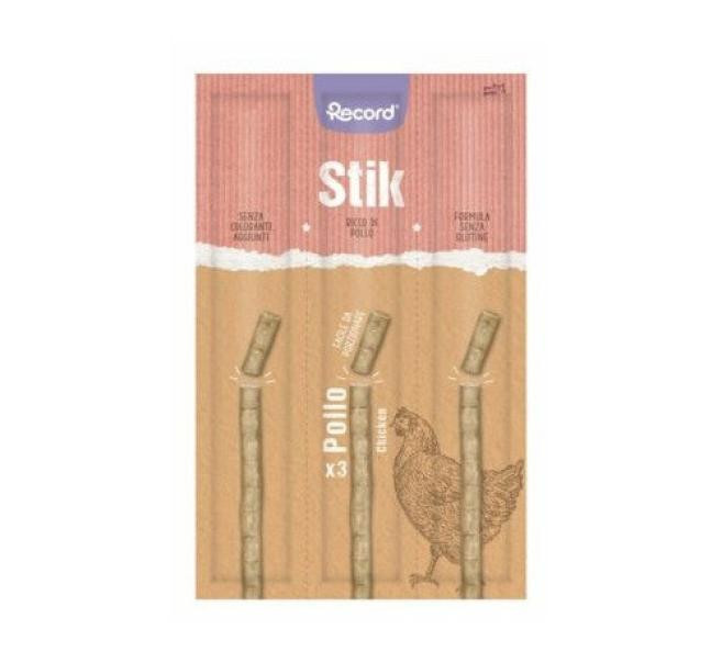 Record Stik 3PZ Snack al pollo per gatti 6gr