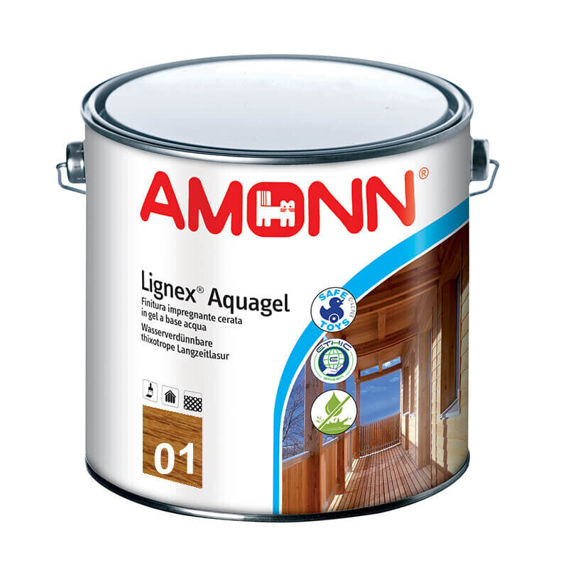 Lignex aquagel finitura impregnante cerata in gel colore 01 quercia 2,5 lt