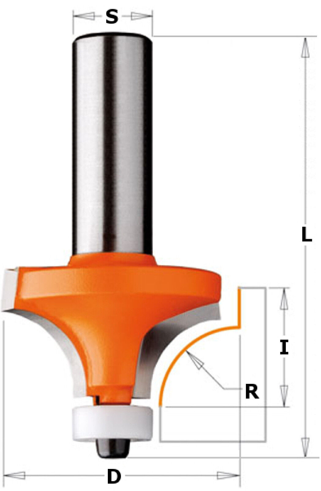 FRESA A RAGGIO PER MATERIALI COMPOSITI 980.501.11 CMT