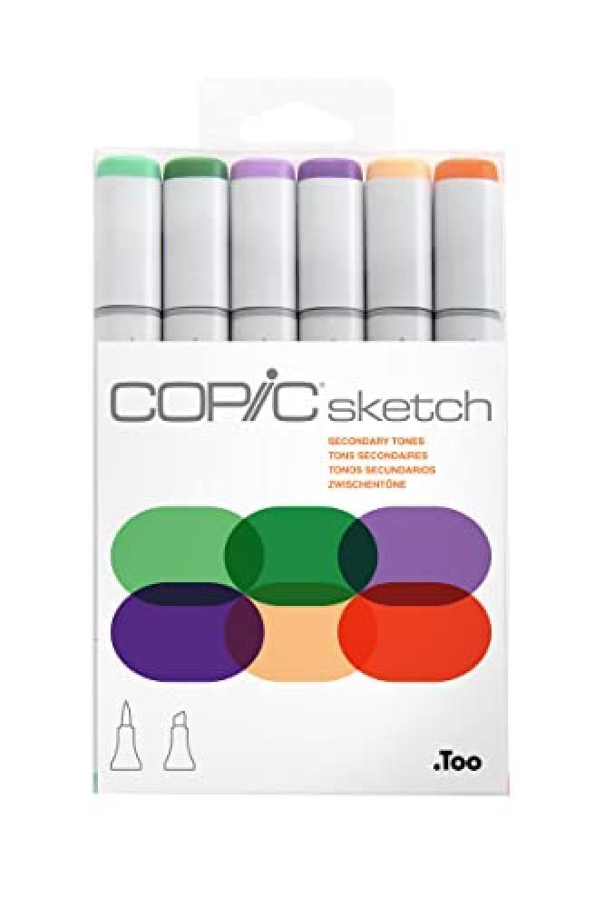 COPIC SKETCH SET DA 6 SECONDARY TONES - NUOVO