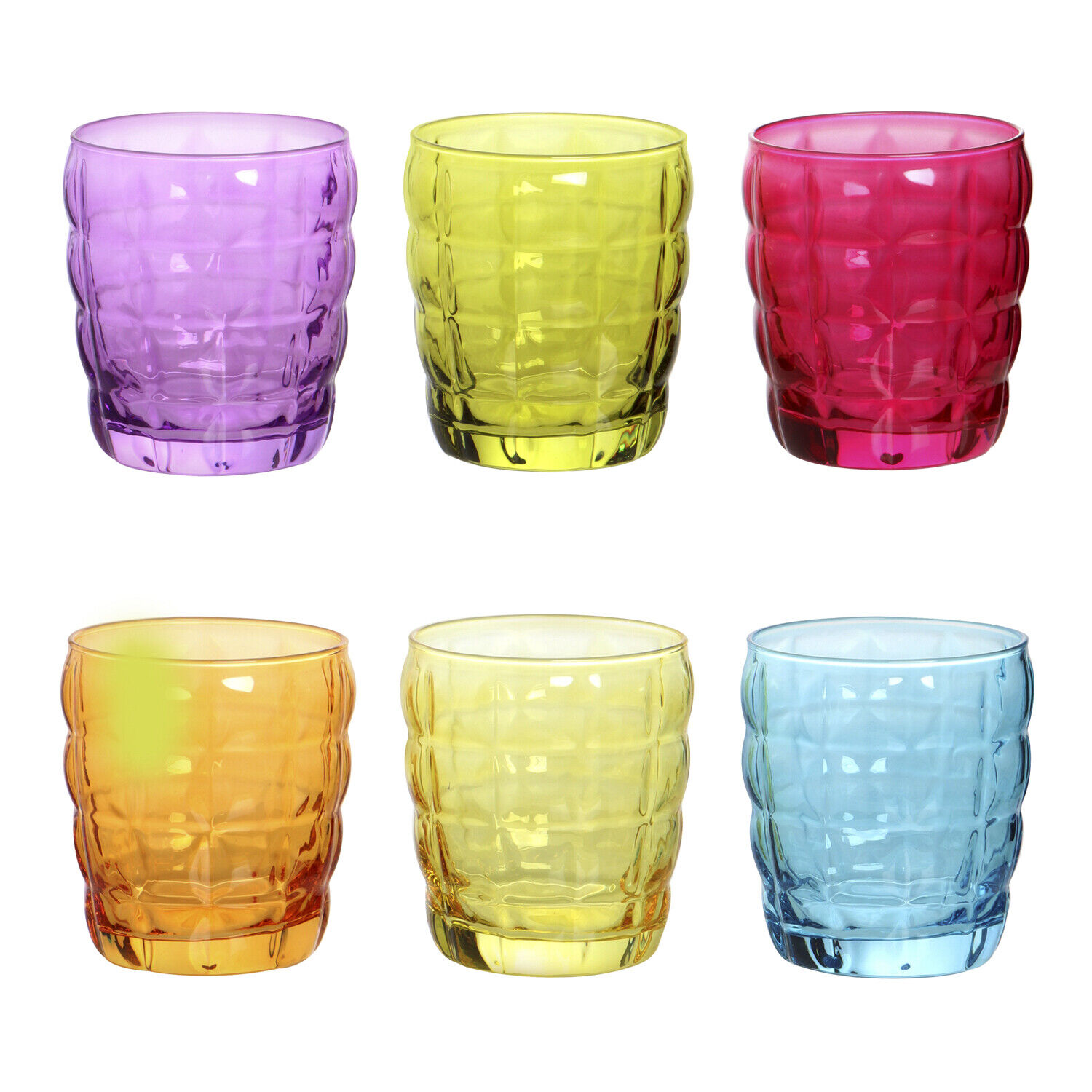 Set 6 bicchieri colorati vetro Horizon Pasabahce multicolore