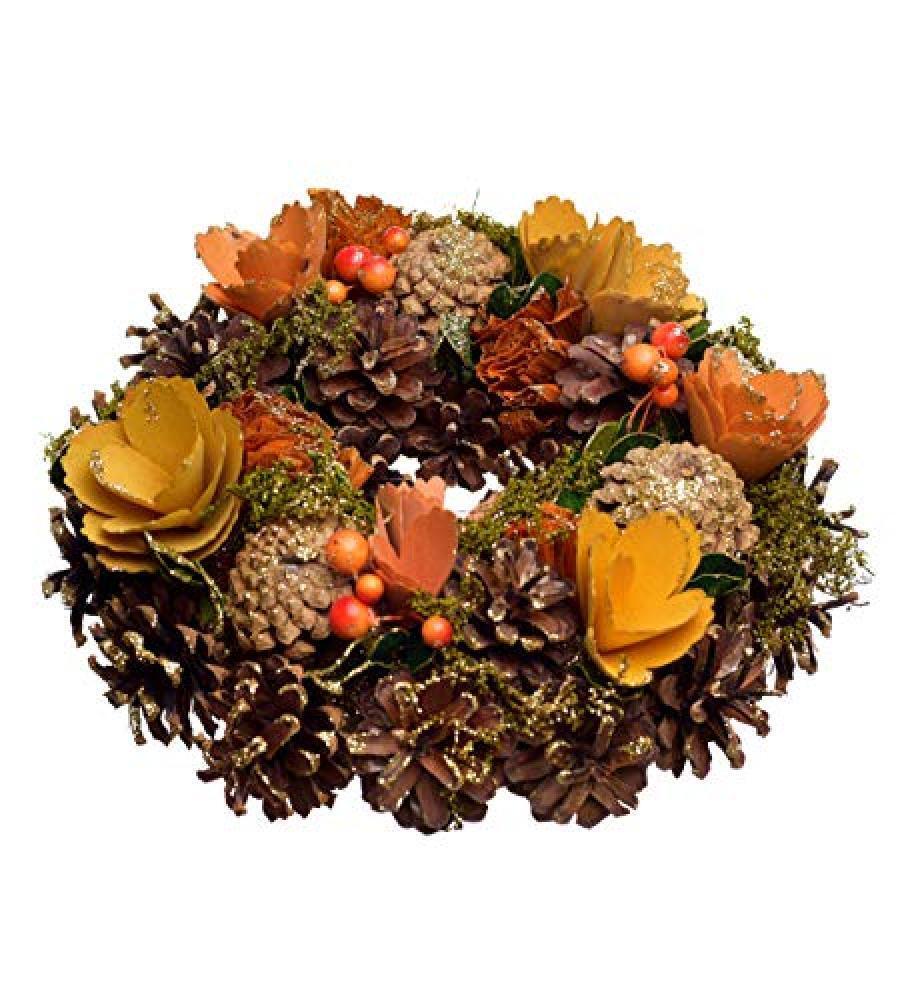 (TG. Ø ca. 35 cm) HEITMANN DECO bunter Herbstkranz - Reisigkranz - Herbst-Deko