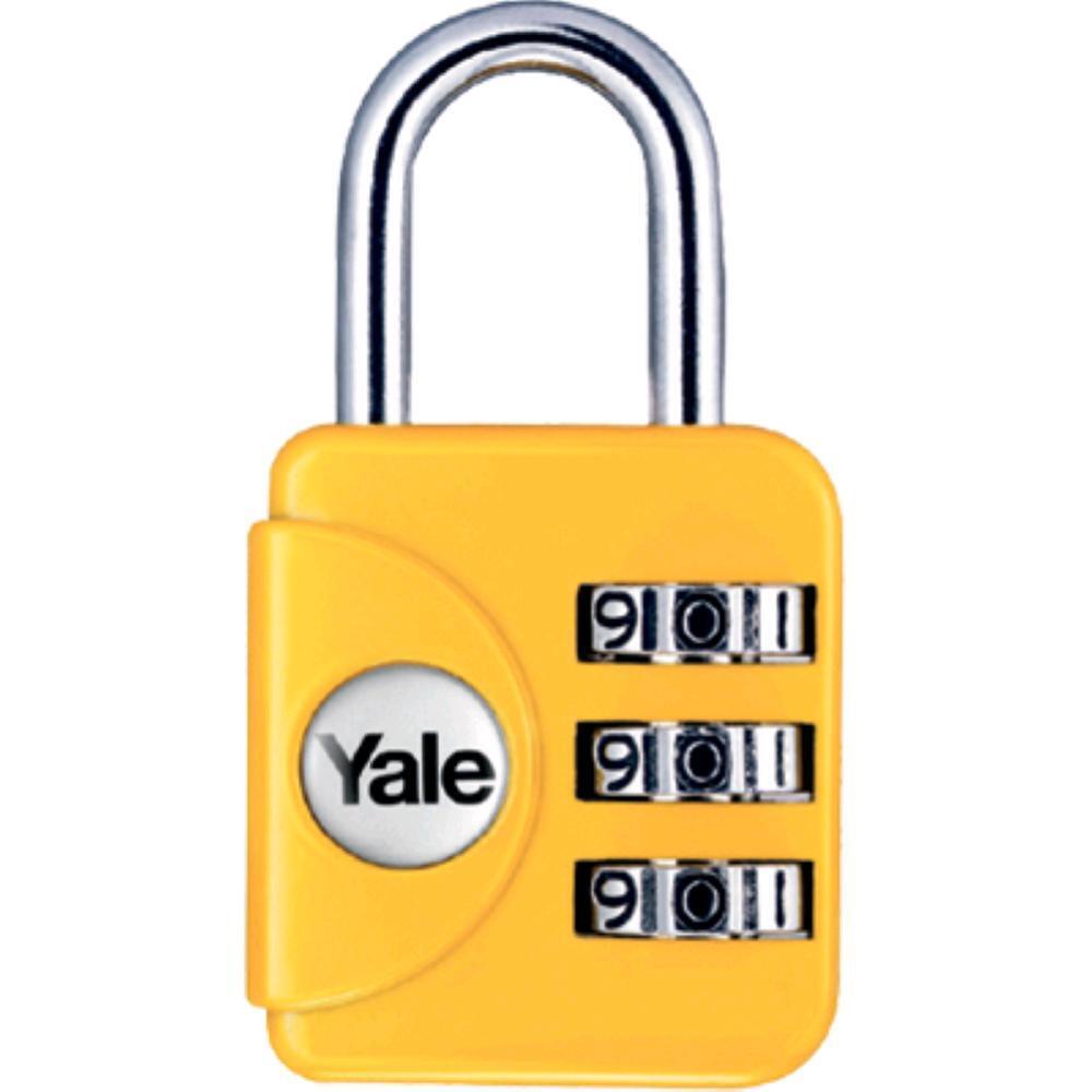 Lucchetto A Combinazione Yp1 Yale Acciaio Verniciato Arco Cromato Mm 28 - 1 Pz