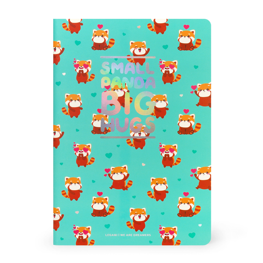 Notebook Medium Lined L14.2xh21cm  Red Panda | Legami