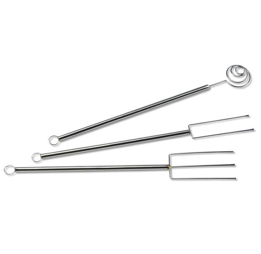 Set 3 Forchette Praline Cioccolato Acciaio Inox Eva