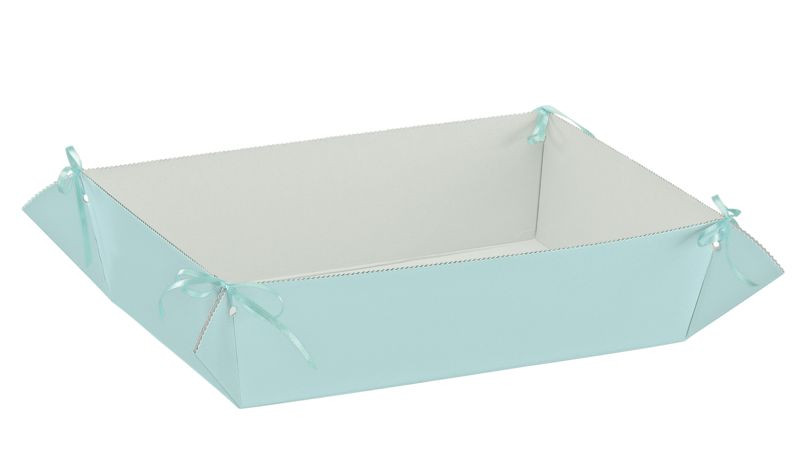 PERLATO CELESTE Vassoio portabomboniere porta bomboniere 28.5x19x8 cm na 0L8D