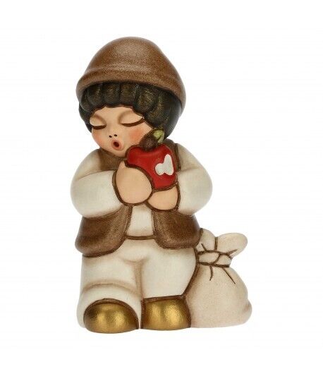 Bimbo con mela Thun Presepe Classico bianco  S3235A83