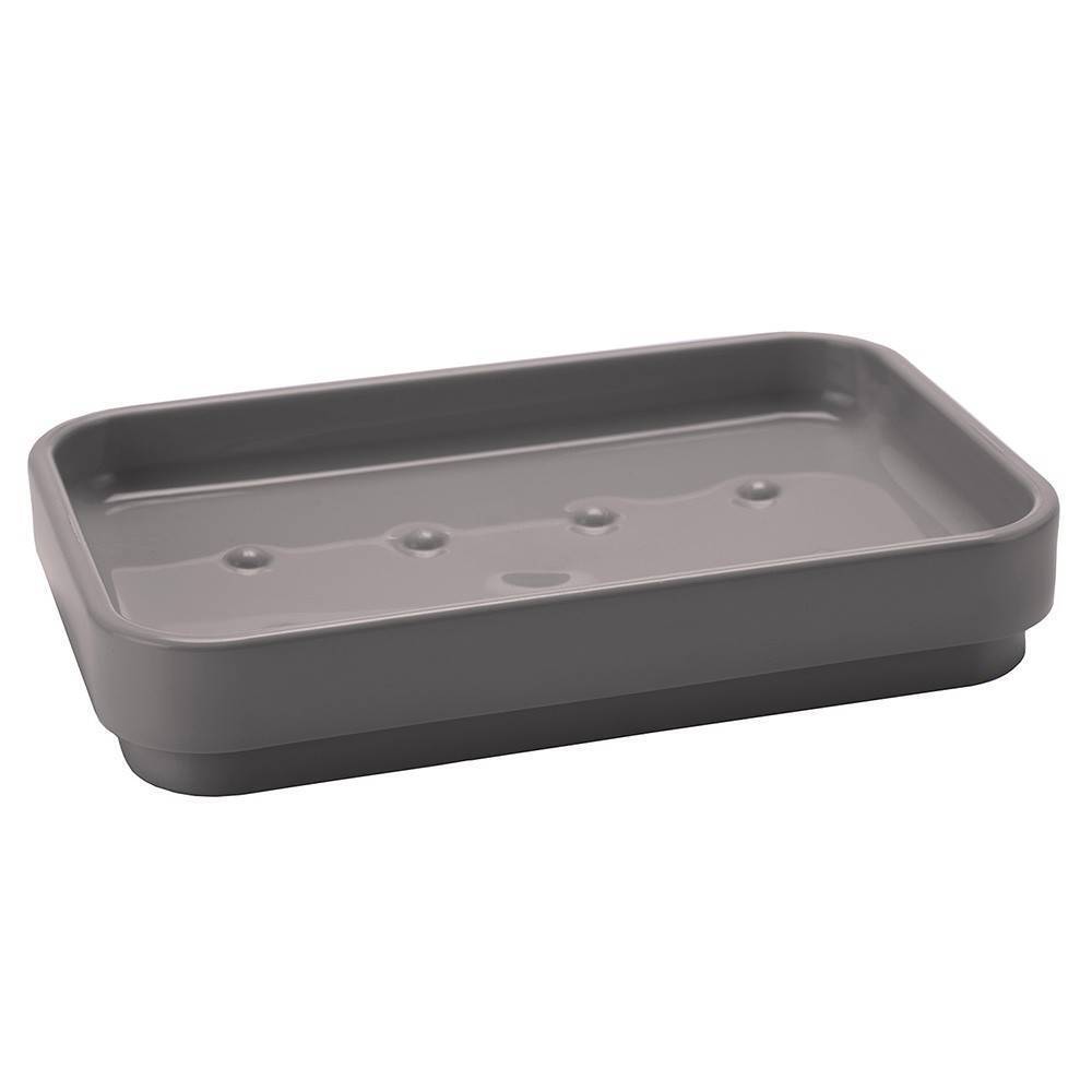Portasapone d' appoggio GEDY linea Seventy in resina colore Grigio