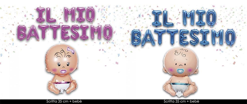 KIT PALLONCINI IL MIO BATTESIMO CELESTE