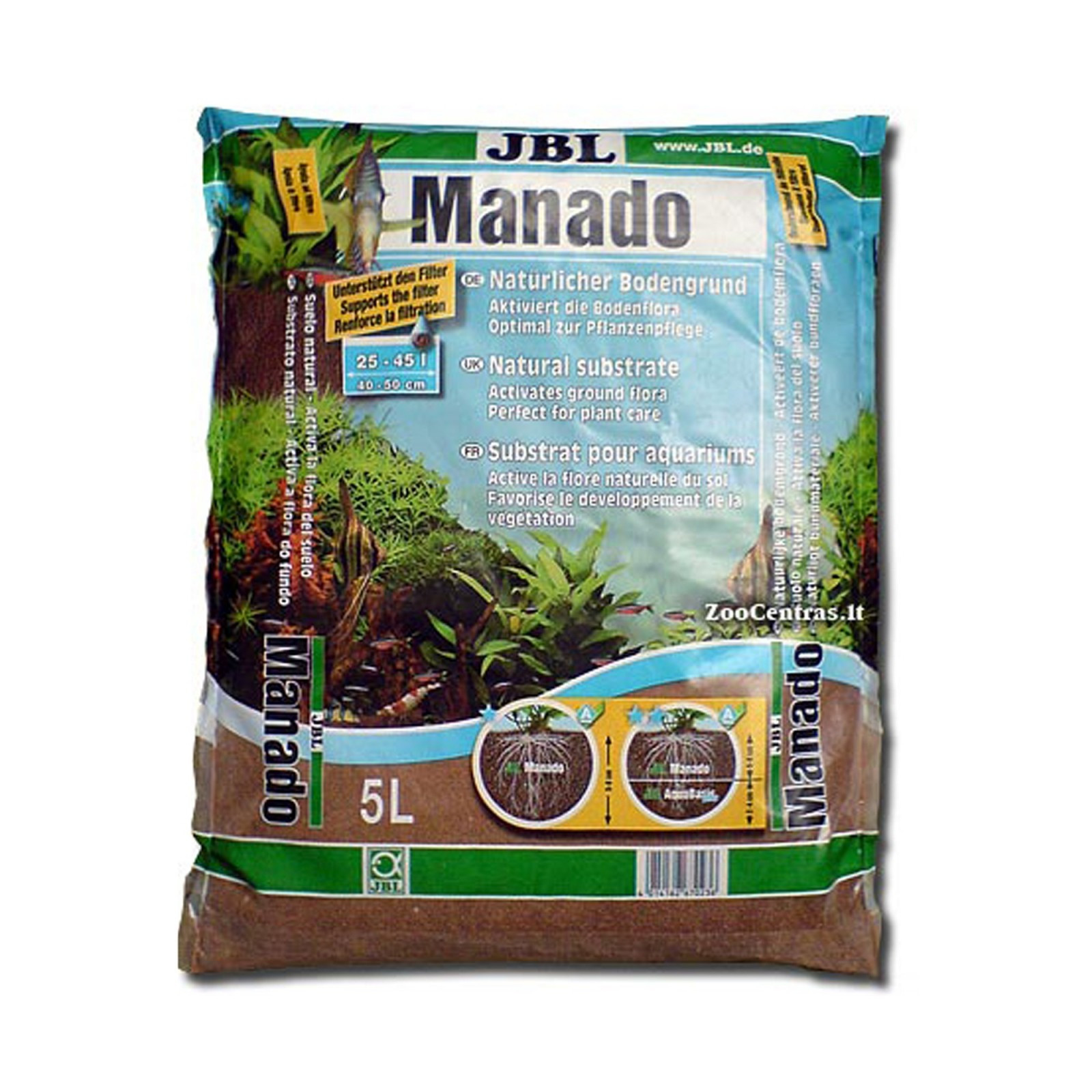 JBL Manado fondo fertile 5 lt per la crescita delle piante in acquario