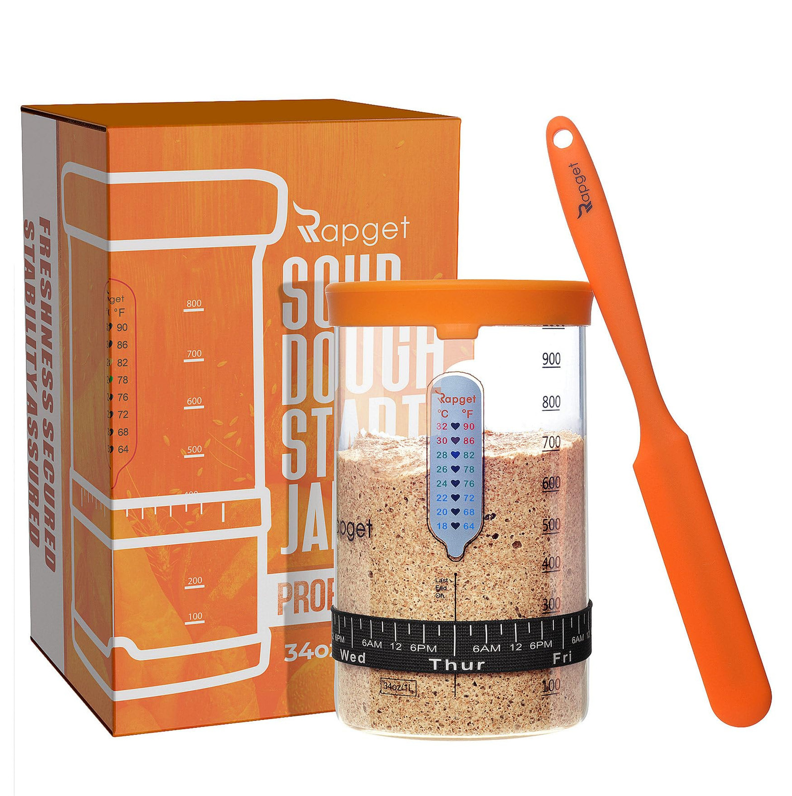 Sourdough Starter Kit, 34 oz di grande capacità Sourdough Starter Jar di (L9N)