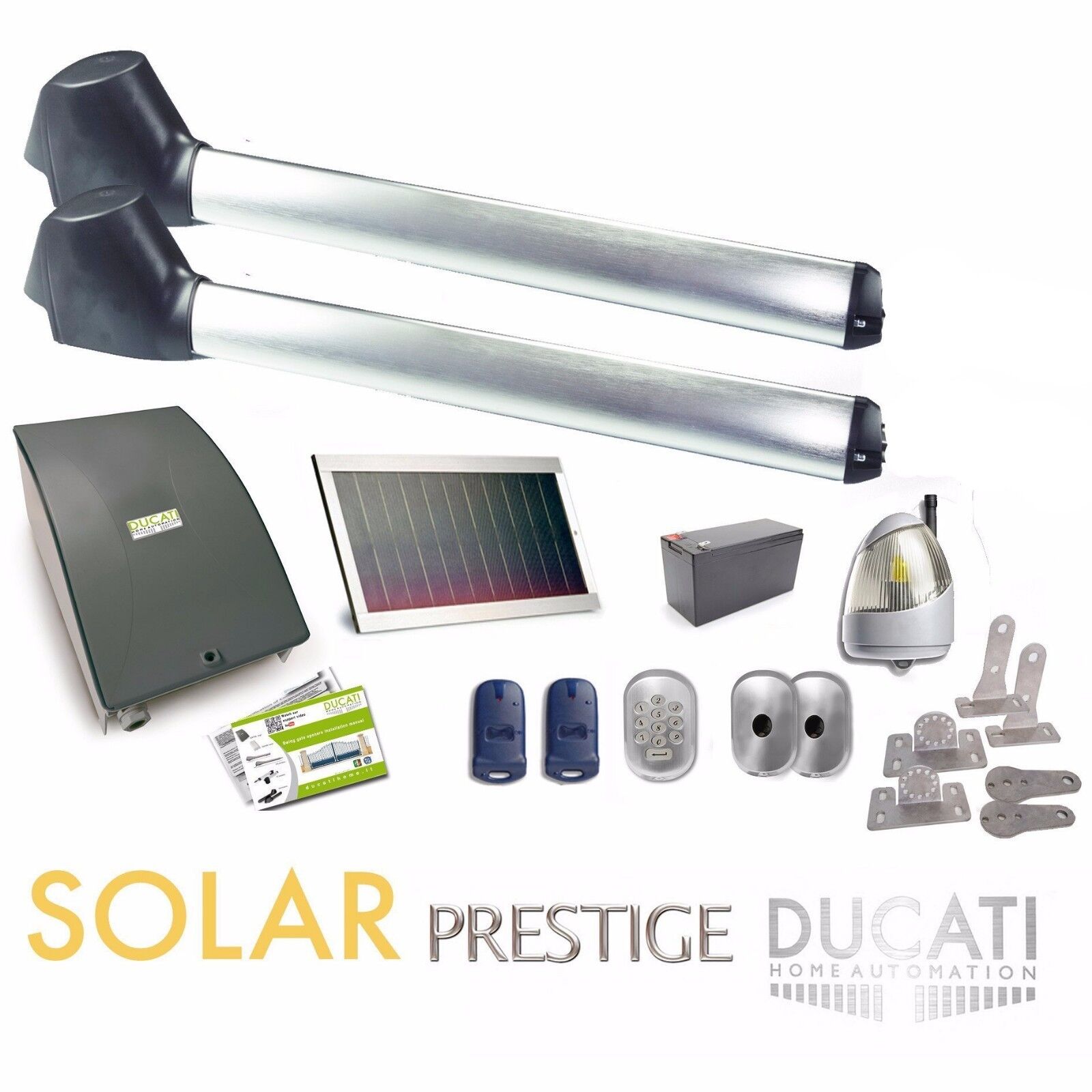 DUCATI EVO748FC SOLAR KIT Apricancello a 2 ante battenti Max 5mt/350kg ogni anta