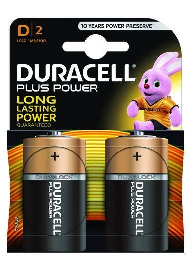 PILE DURACELL-PLUS ALKALINE TORCIA     2 PEZZI MN 1300  10 CONFEZIONI