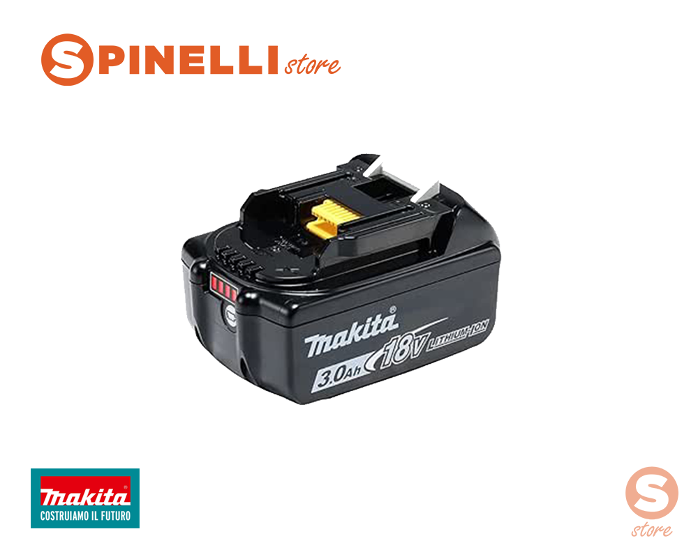 Makita LXT BL1830 3.0Ah - Batteria Singola Ioni di Litio indicatore Led