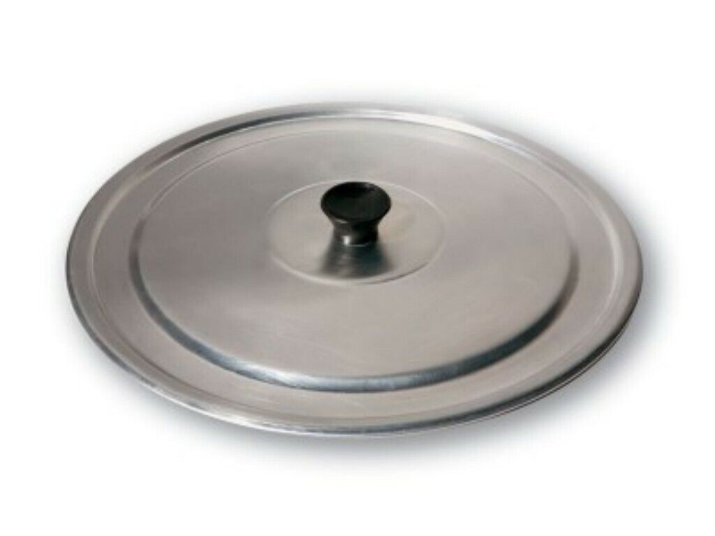COPERCHIO ALLUMINIO CM. 60 PER PENTOLE PADELLE CASSERUOLE CON POMOLO NERO