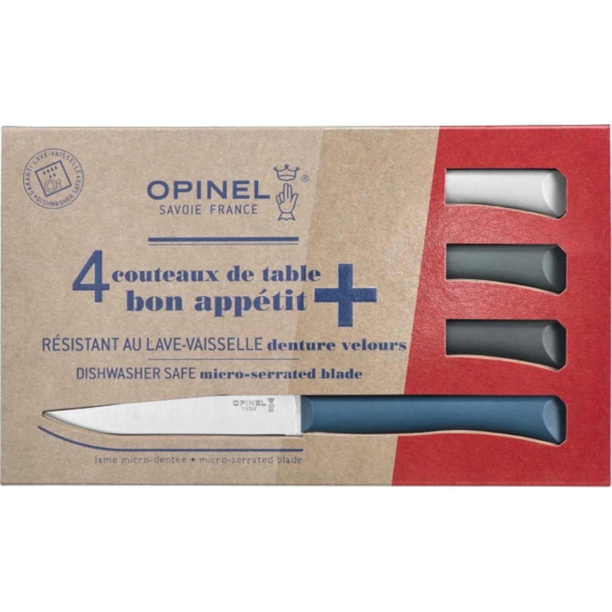 Cofanetto da 4 coltelli da tavola Bon Appetit + Tempête