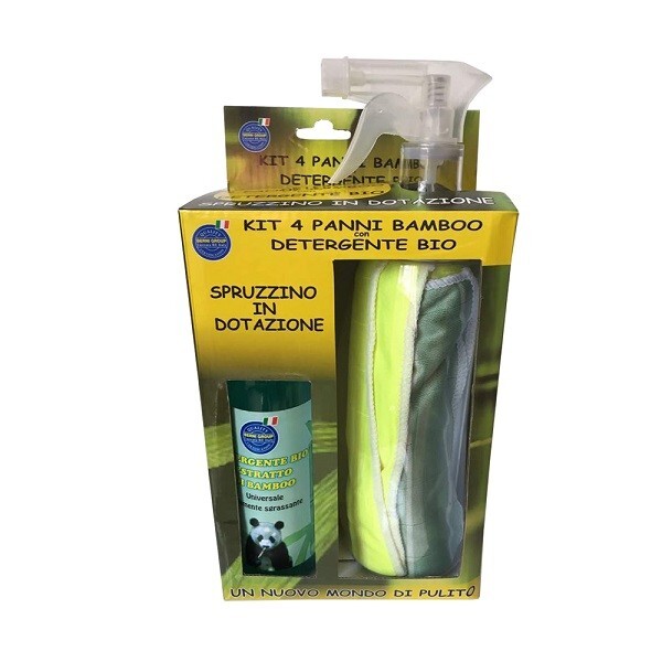 Kit 4 panni in bamboo con detergente bio - Berni Group