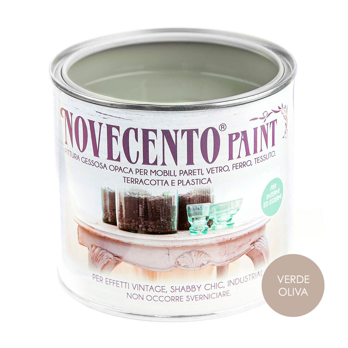 Novecento Paint Tinta Pastello 500ml Verde Oliva
