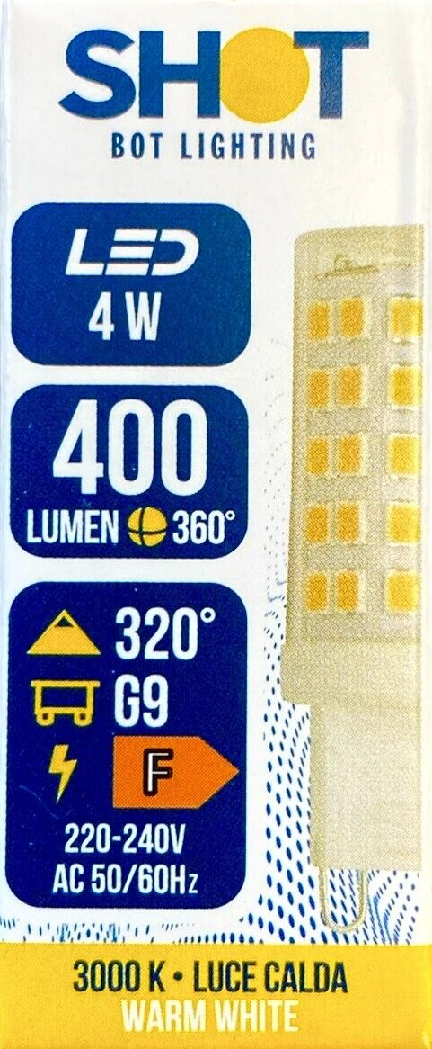 Botlighting Lampadina G9 led dimmerabile 4W 400lm 3000k luce calda