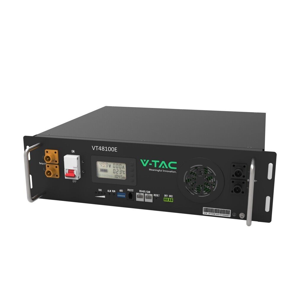 BATTERIA LITIO BMS  100Ah 5,12KWh 51,2V RACK STORAGE ACCUMULO FOTOVOLTAICO V-TAC