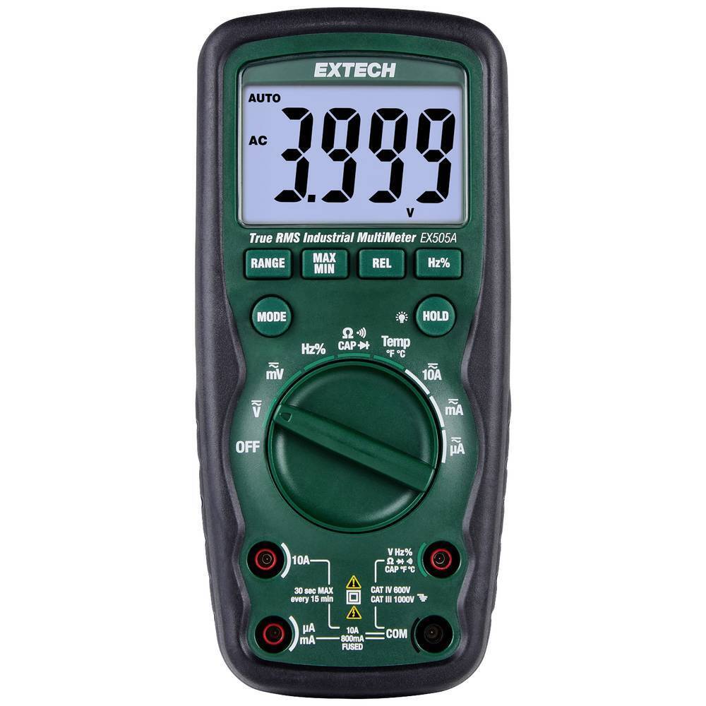Extech Extech EX505A-K Multimetro portatile digitale CAT IV 600 V Display