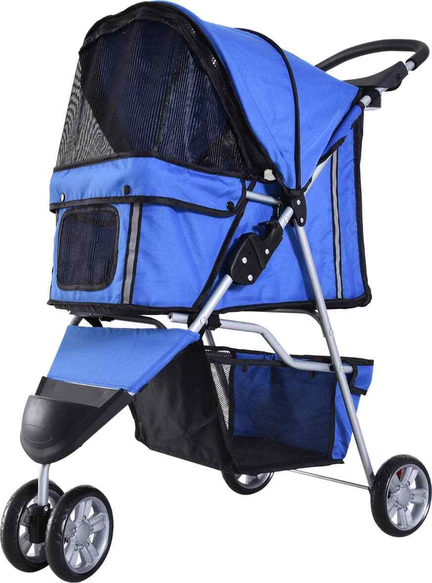 Passeggino per Cani Carrello per Animali Domestici Blu AllMyPets D00041BU