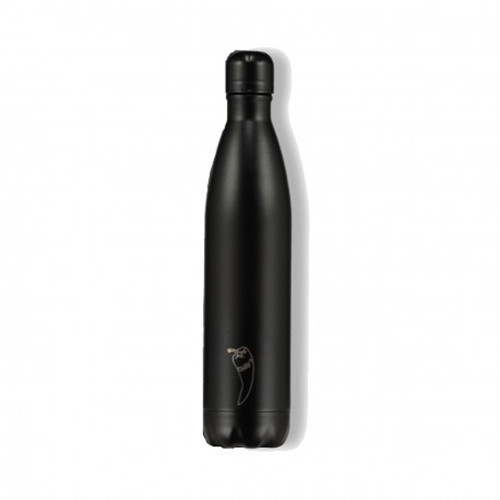 CHILLY'S BOTTLES BOTTIGLIA TERMICA Monochrome AllBlack 750ml DOPPIA PARETE B750M