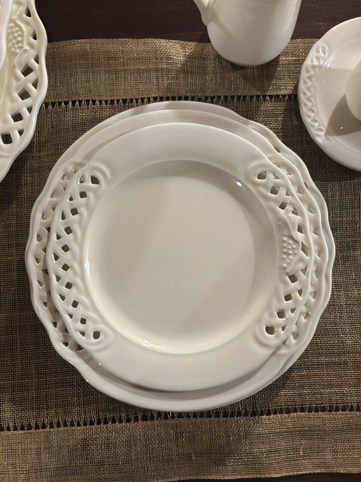 Servizio Piatti Tiffany , servizio piatti 6 pezzi in ceramica