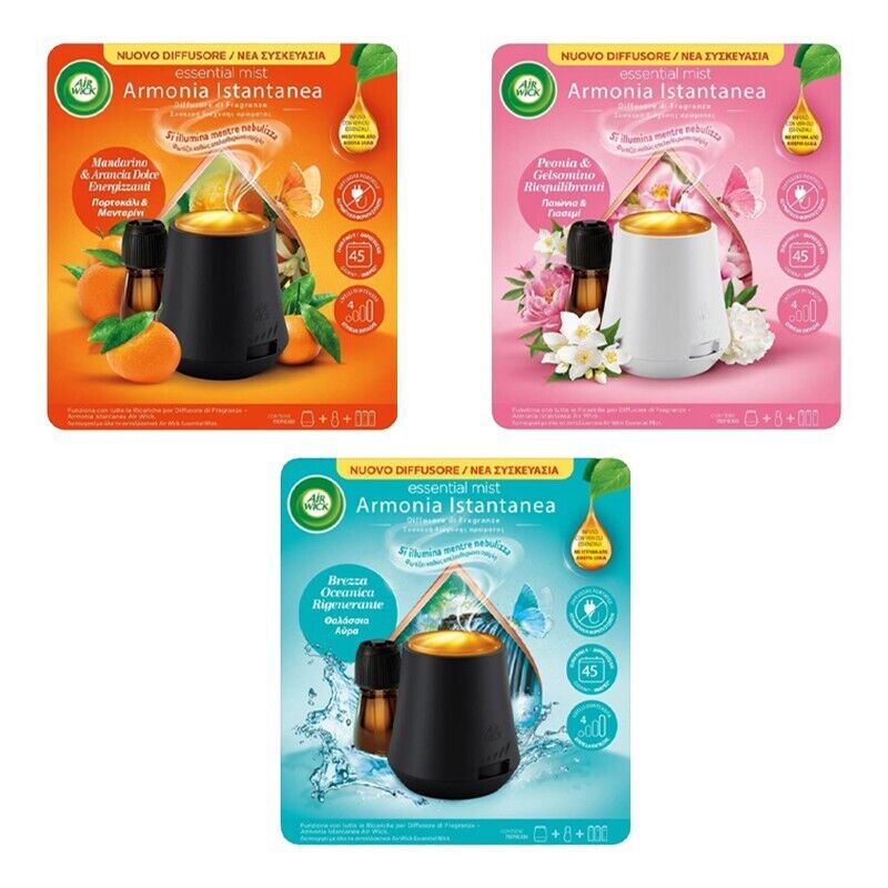 3pz AIR WICK Diffusore di fragranze ARMONIA ISTANTANEA profumaz. assortite 20ml