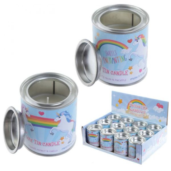 Candela in cera di soya DESIGN UNICORNO ARCOBALENO 1 a scelta 0HB1