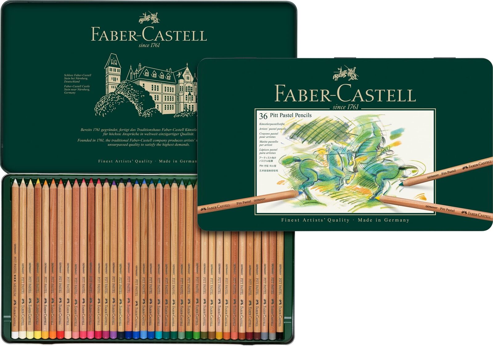 Faber-Castell PITT Pastel Pencils Tin Of 36 36 count (Pack of 1) Single
