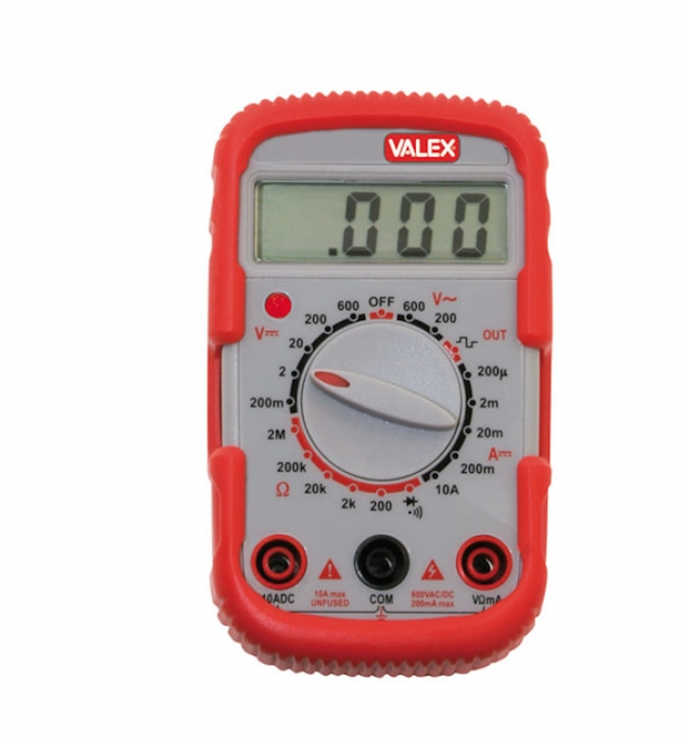 TESTER DIGITALE ELETTRONICO P3500 CON PUNTALI PORTATILE BATTERIA VALEX 1800146