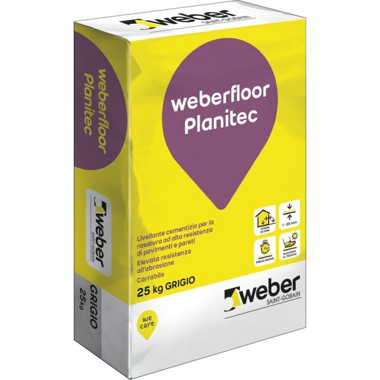 Weberfloor planitec livellante cementizio  sacco 25 kg a presa rapida