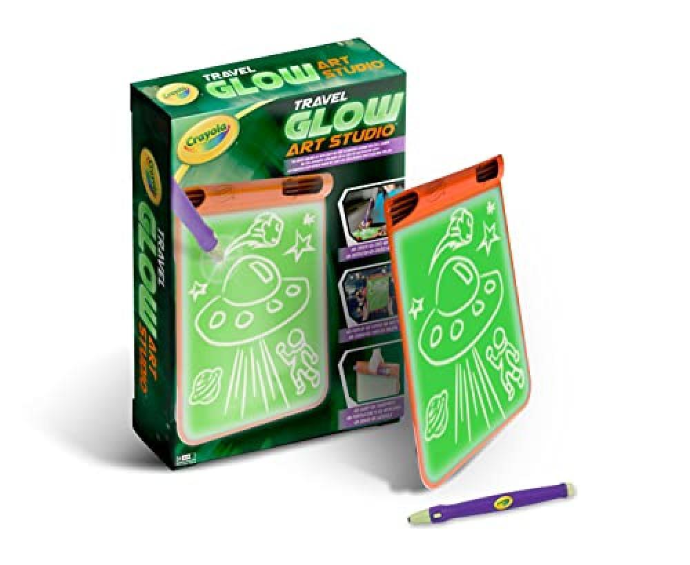 Crayola - Travel Glow Art Studio, Lavagna Luminosa, Gioco e Regalo per bambini,