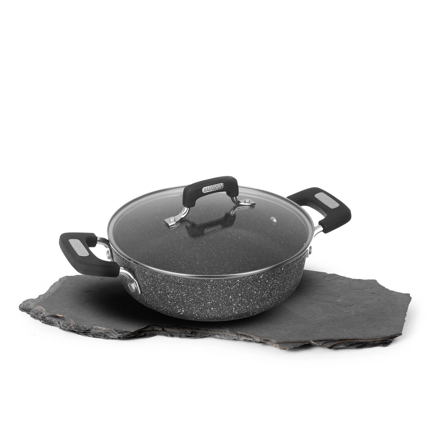 KASANOVA Tegame New Petra Dark da 24 cm nero Cottura