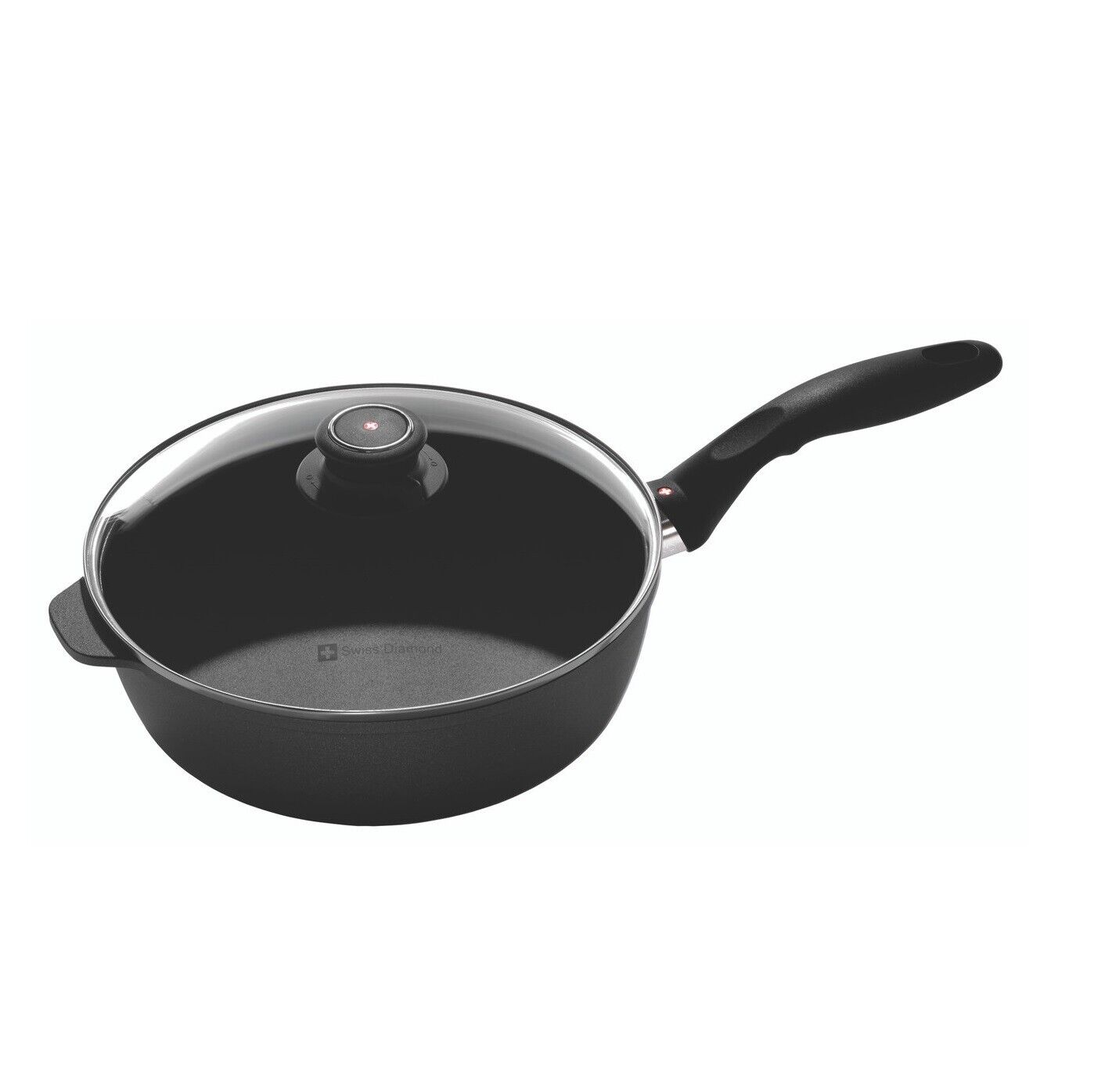 Swiss Diamond-Padella antiaderente XD 24 cm-3 L con coperchio in vetro-Induzione