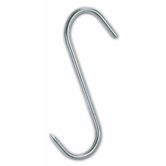 Gancio ad S Per Macellaio Inox 140 mm Spessore 6 mm Confezione da 10 Pezzi
