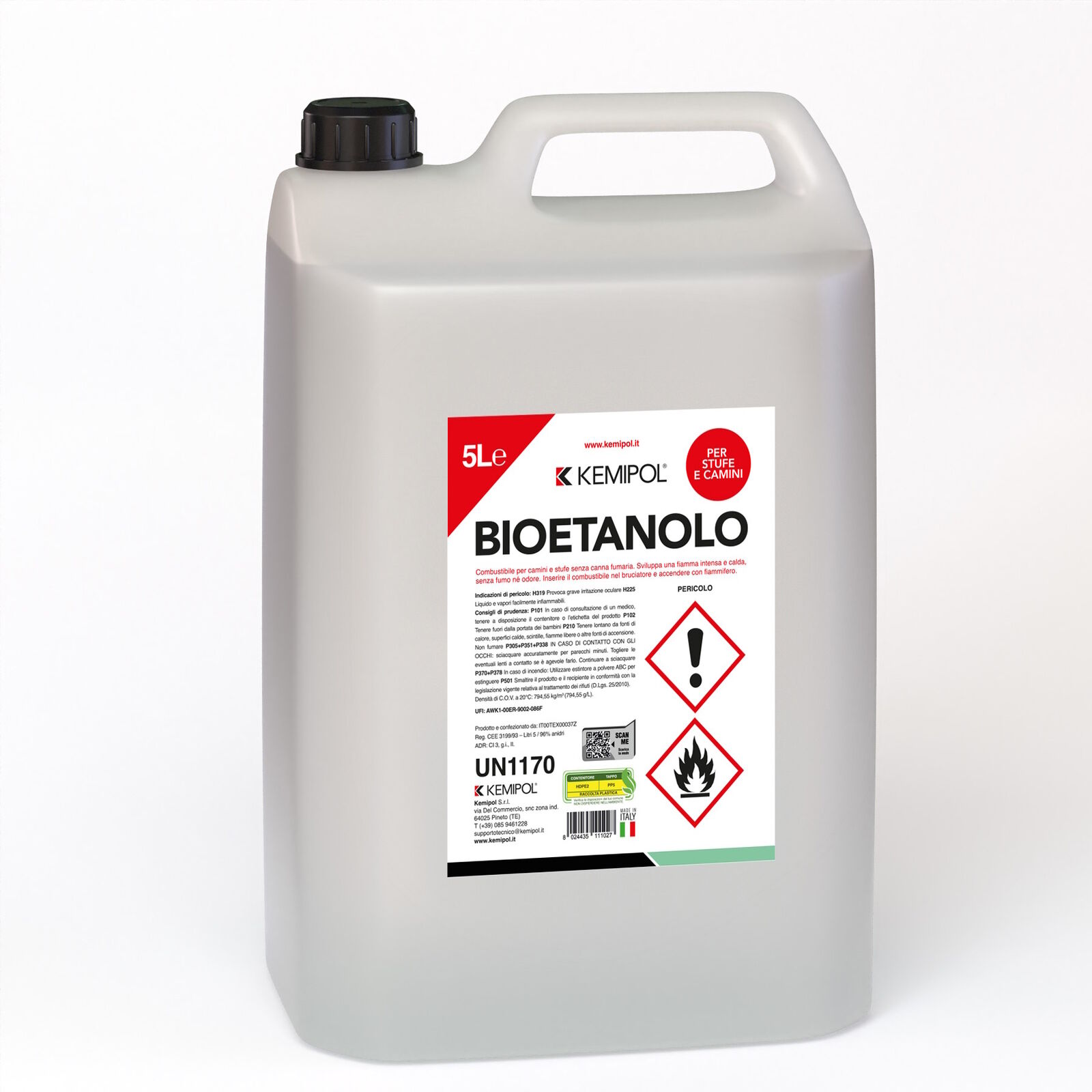 Bioetanolo Lt 5 Liquido Combustibile Per Camini Caminetti Stufa Biocamino