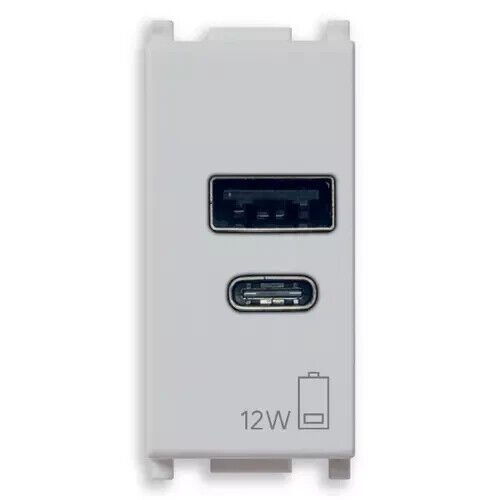 Alimentatore USB A+C 12W2,4A5V 1M