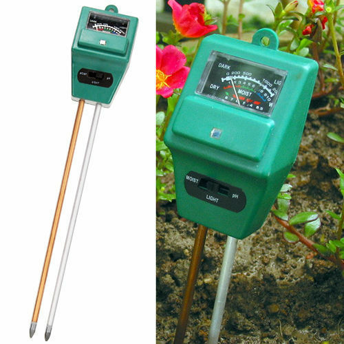 Misuratore Tester di pH Umidita e Luce Suolo Terreno Terra Igrometro