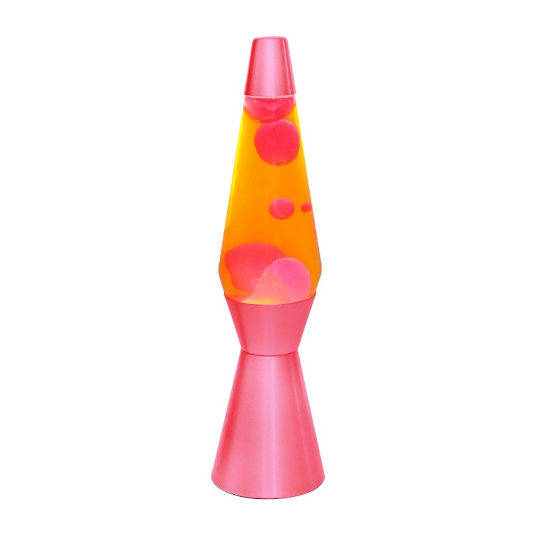 Lava Lamp Base Rossa, Liquido Giallo e Cera Rossa - 36cm - Total Juggling - cod.