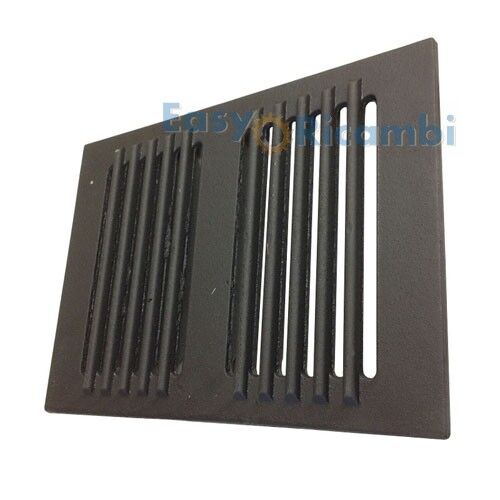 Griglia in ghisa per camino stufa pellet 31,8 x 24,8 cm caduta cenere aereazione