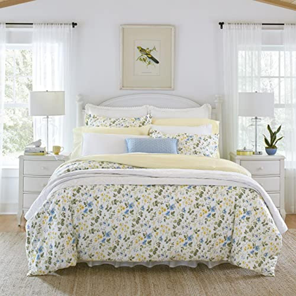 (TG. King) Laura Ashley Home - Set copripiumino per letto king size, in rasatell