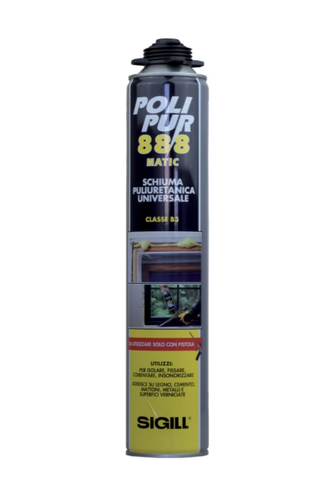 Schiuma Poliuretanica Per Pistola Polipur 888 Professionale, 750 ml - SIGILL