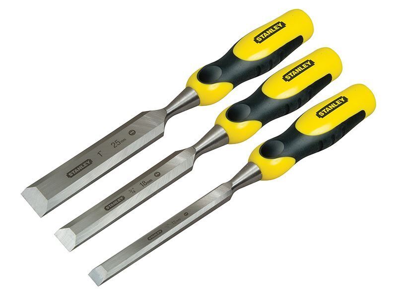 Stanley Tools - DYNAGRIP ™ Scalpello a smusso con attacco a pressione Set di 3