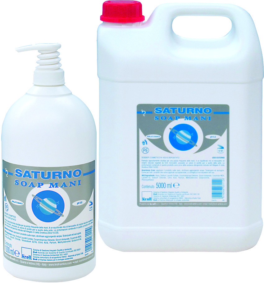 DETERGENTE LIQUIDO LAVAMANI SATURNO  lt. 1