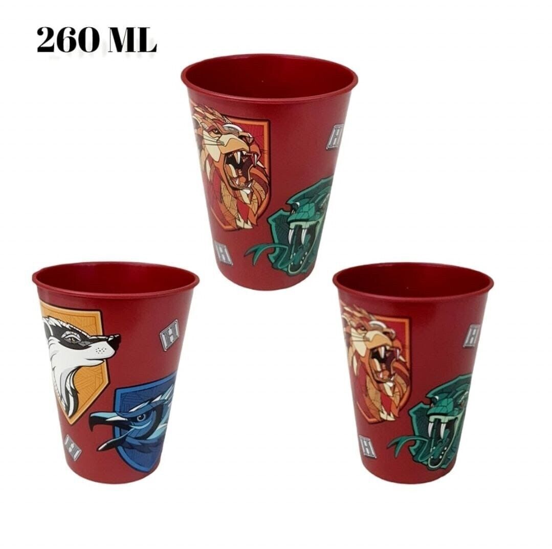 BICCHIERE Plastica Multiuso Harry Potter School Shields ML.260 BAMBINO